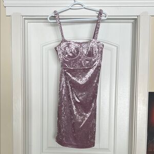 Guess Mauve Velvet Dress